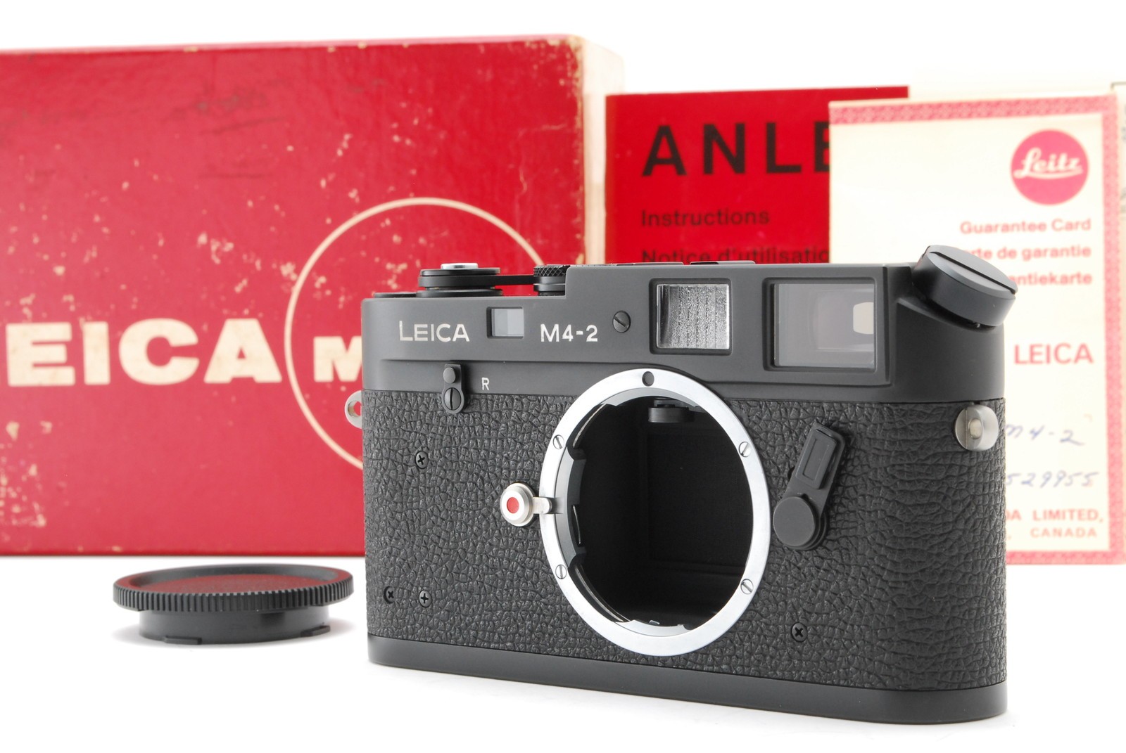 [CLA/Top Mint] Leica M4-2 Black 35mm Rangefinder Film Camera Box From JAPAN 9731