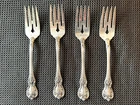 New ListingTowle Old Master Sterling Silver Salad Forks Set of 4 Monogram V