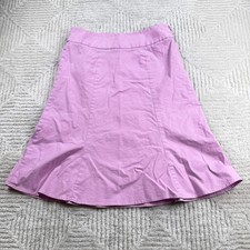 Vintage Gap A Line Midi Skirt Womens 6 Pink Stretch Cotton Y2K Barbiecore Preppy