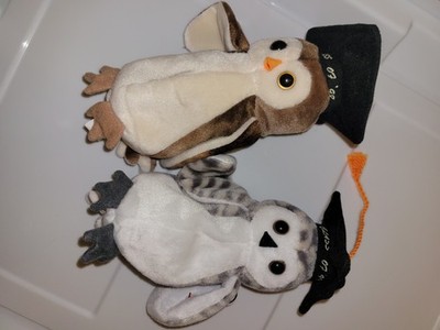 Beanie Babies Baby Ty Wiser And Wise Graduation Plush W/Tag 98&99