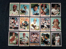 1978 Topps Schmidt Jackson Rose Brock Robinson Carter Carew HOF Baseball Lot 15