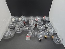Lot Of 19 Clear Plastic Christmas Party Ornaments Shatterproof Fillable Baubles