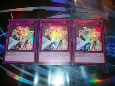 3x Solemn Warning 1st Edition Ultra Rare RA05-EN126 Yu-Gi-Oh!