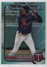 2022 Bowman Chrome Prospects Mega Box Aqua Mojo Refractor Carlos Aguiar 0u9w