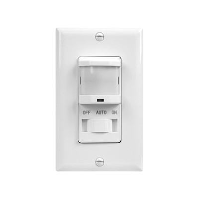 TOPGREENER Occupancy/Vacancy PIR Motion Sensor Light Switch, CDS Sensor with Lea