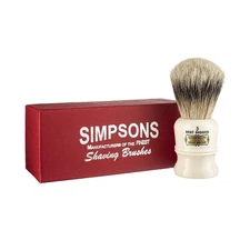 Simpsons Duke 3, D3 Best Badger Shaving Brush - High Density Knot, Hand-Turne...