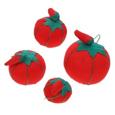 4 Pcs Tomato Pin Cushion Embroidery Needles Pillow Holder Sewing