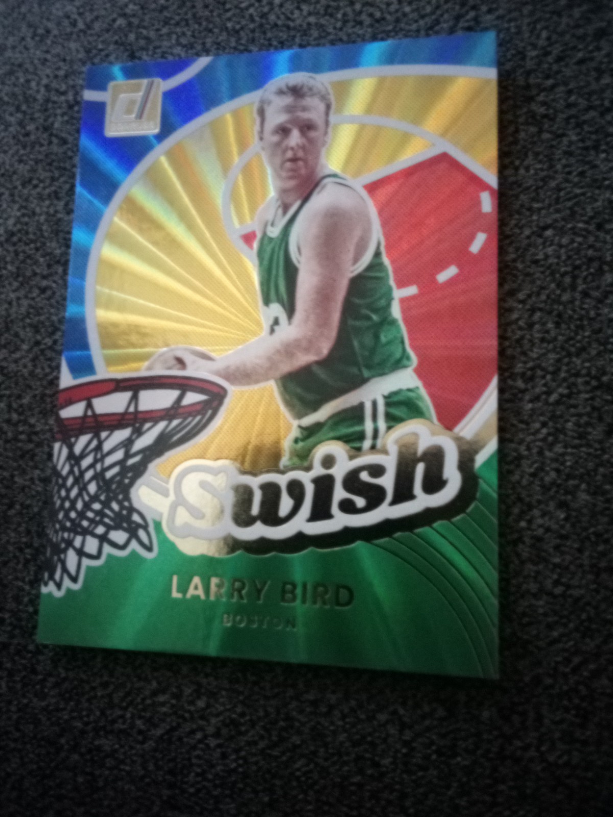 Panini Donruss Green Swish Holographic Insert Larry Bird #6 - Boston Celtics