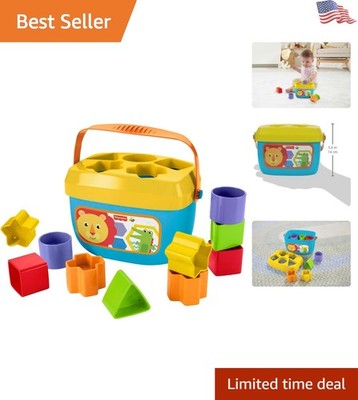 Multicolor Shape-Sorting Blocks: Baby's First Stacking Toy (Ages 6+ )