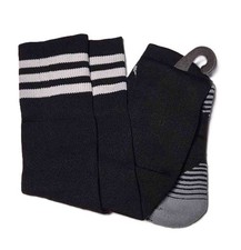 One Pair Adidas Over The Calf Soccer Socks Black Men's Size Large or 9 -13