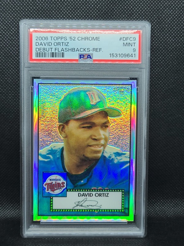 2006 Topps '52 Chrome Debut Flashbacks Refractor David Ortiz #DF9 PSA 9