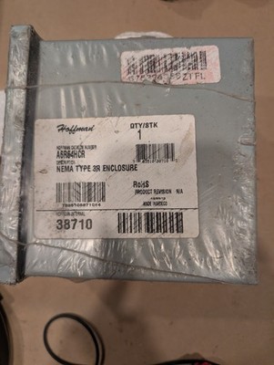 Hoffman A6R64HCR NEMA 3R Steel Enclosure 6x6x4 Hinged Outdoor NOS