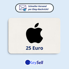 Apple iTunes Gutschein 25&euro; Euro Digitaler Guthaben Gift Geschenk Code via E-Mail