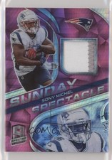 2020 Spectra Sunday Spectacle Relics Neon Pink Prizm 21/25 Sony Michel #20 0l8
