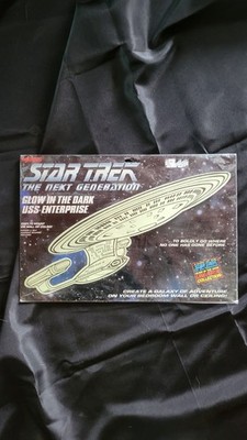 Vintage Glow in the Dark Star Trek Next Generation USS Enterprise Starship