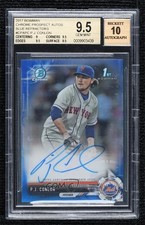 2017 Bowman Chrome Prospect Blue Refractor PJ Conlon BGS 9.5 GEM MINT Auto 1f5h