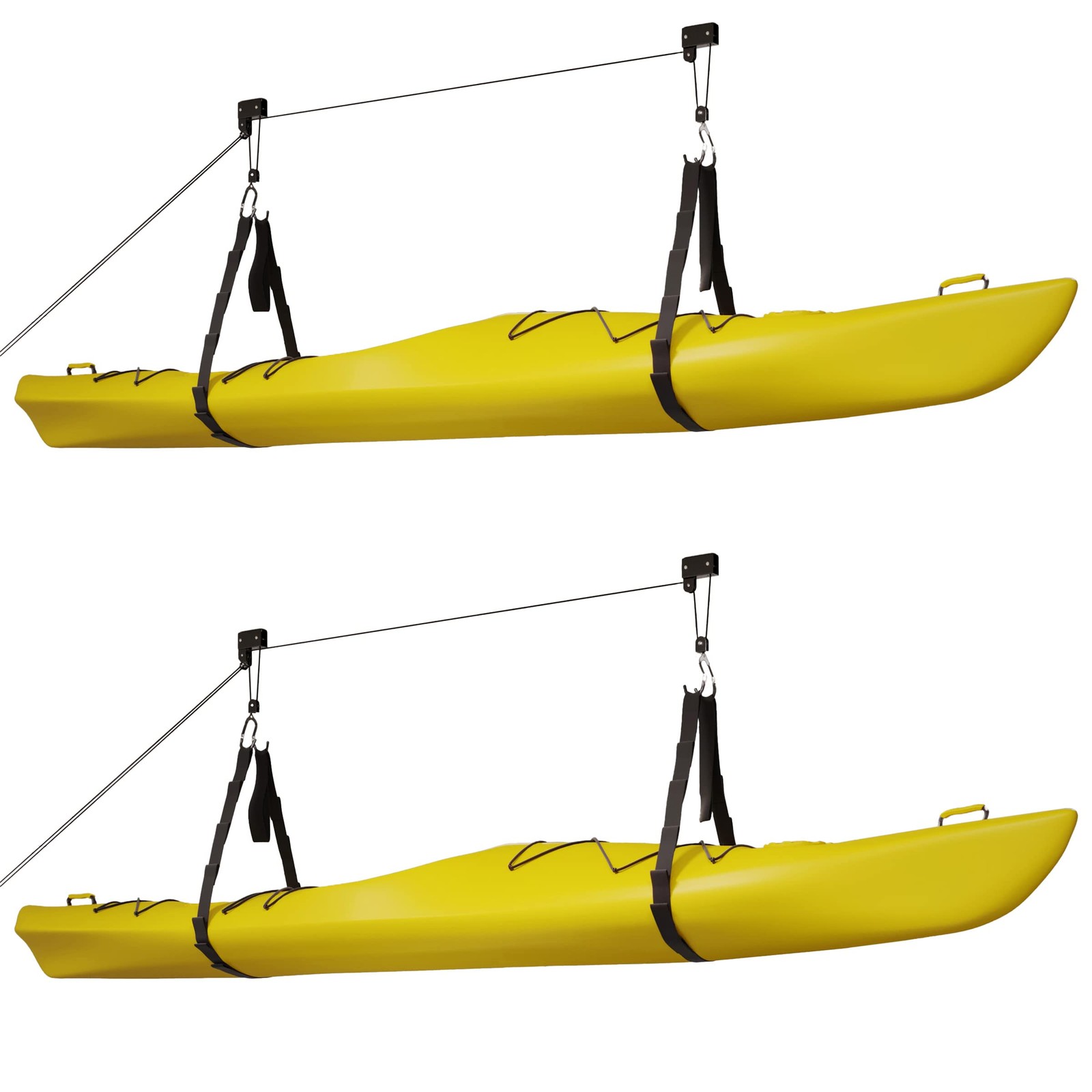 Hoist 2-pack Quality Garage Storage Canoe Default, Black