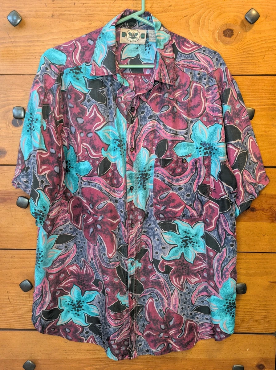 1980s 100% Silk Vintage Casual Shirts for Men for sale | eBay
