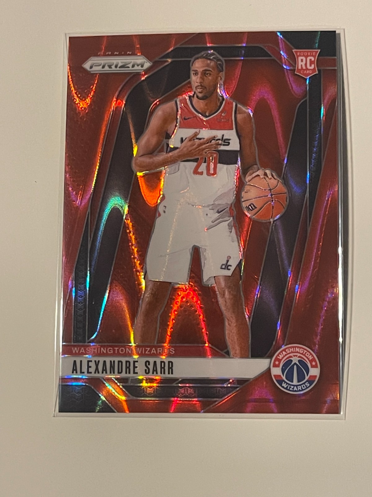 2024-25 Panini Prizm - Alexandre Sarr #264 Red Seismic Prizm /299 (RC)