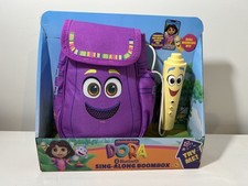 Dora the Explorer Bluetooth Sing Along Boombox Backpack Microphone New, eKids