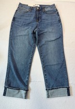 Edited by Hunter McGrady Women's 8 Cuffed Wide Leg High Rise Jean Denim