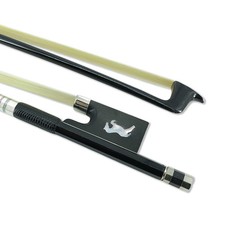 4/4 Violin Bow with Ebony Frog Carbon Fiber Stick Horse Inlay AAA Bow Hair