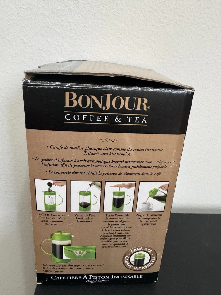 Prensa francesa BonJour irrompible ami-matina 3 tazas roja sin BPA Foto 3 de 3