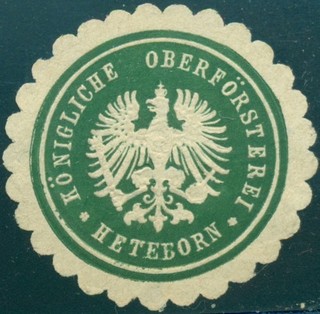 Siegelmarke Königliche Oberförsterei Heteborn