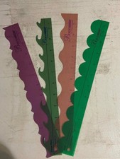 CM084 - CREATIVE MEMORIES BORDERLINES TEMPLATES - LOT OF 4 - Size 12" Long