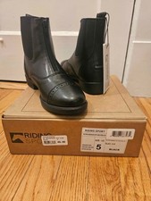reitsport paddock stiefel. Schwarzer Reißverschluss, Gr. 5