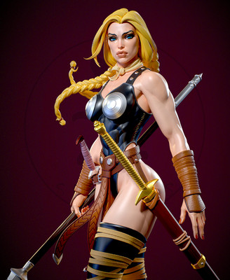 Painted Valkyrie Statue 1/4 Sexy Figure