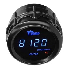 Car Tacho Gauge 12V Auto Tachometer Gauge RPM 2" 52mm Meter Blue Light Tacho