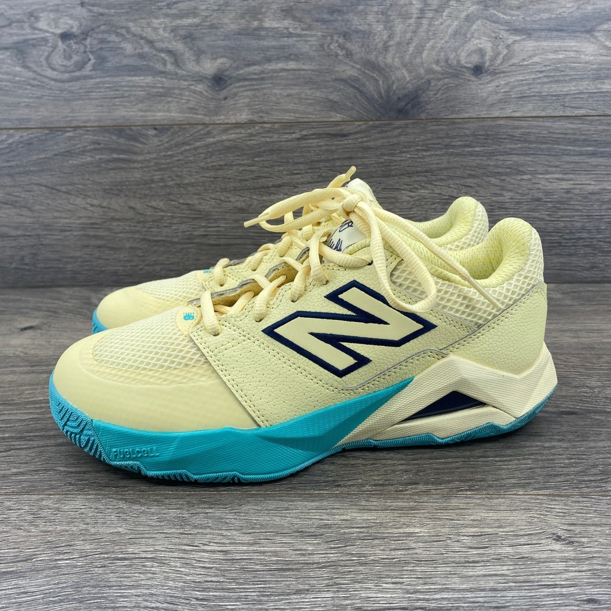 New Balance Coco Gauff CG1 Tennis Shoes Yellow Turquoise WCHCODI2