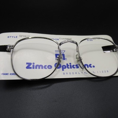 Zimco Optics Spirit 50-19 Gunmetal Metal Eyeglass Frames New Old Stock Korea