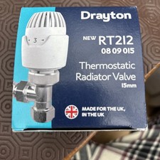 Image of Drayton RT212 15mm Angled TRV - White