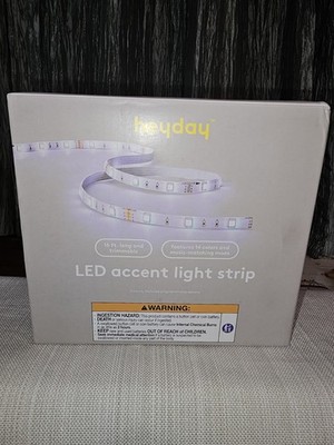Heyday LED Accent Light Strip 16ft | 14 Colors | Music Mode | Remote Included