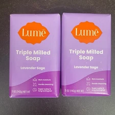 TwoLume Triple Milled Soap LAVENDER SAGE 5 oz Bars