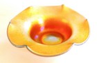 ANTIQUE c1900 TIFFANY or STEUBEN BLOWN FAVRILE ART GLASS OPEN SALT * GORGEOUS — photo 2
