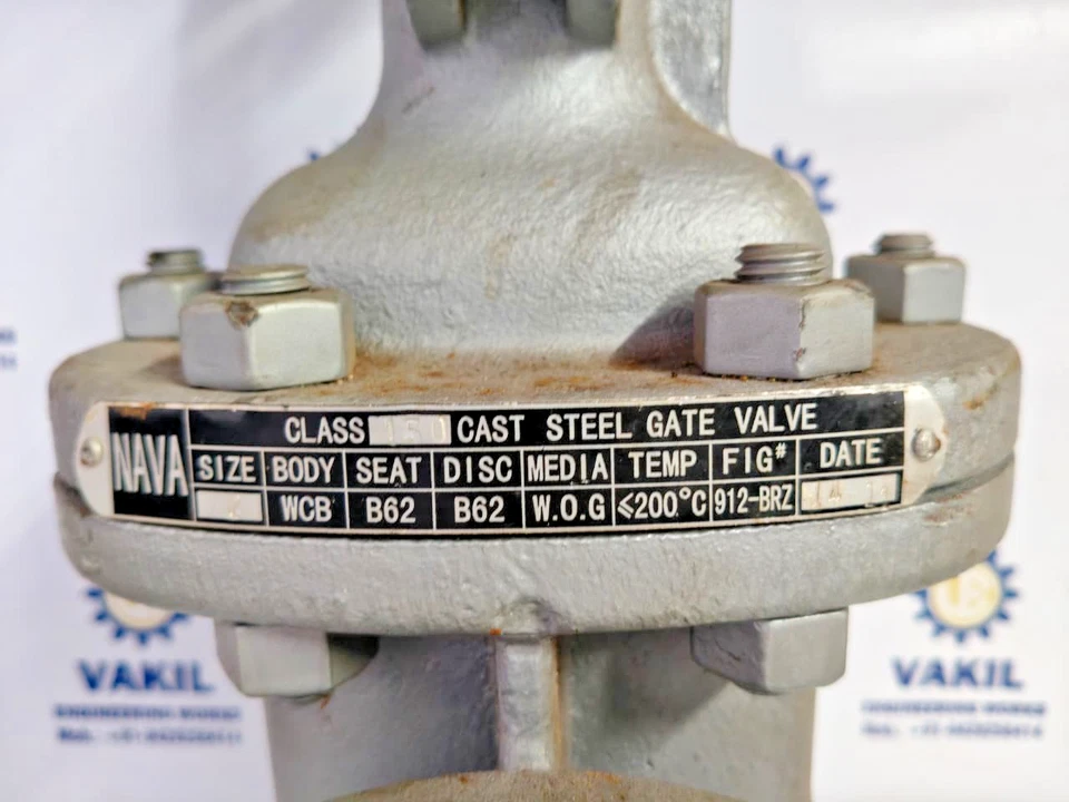 Nava 150 class cast steel gate valve Size 2 50mm Body WCB Seat B62 - Image 3 of 4