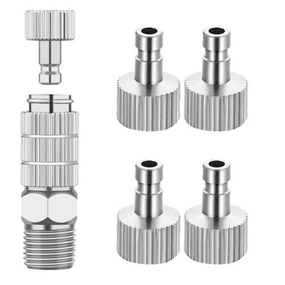 Airbrush Quick Disconnect Coupler Release Fitting Adapter Kit with 5 pcs 1/8''