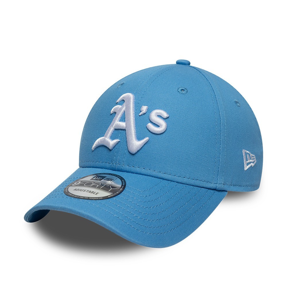 NEW ERA OAKLAND ATHLETICS BASEBALL CAP.9FORTY LEAGUE ESSENTIAL BLUE HAT S26