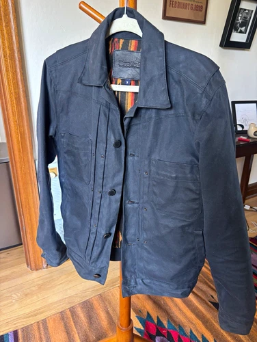Freenote Cloth RJ-1 Men's Black Work Jacket Canvas Cotton Lined S - product listing photo