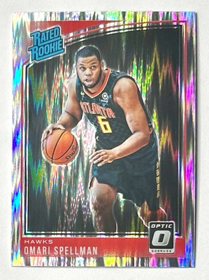 2018-19 Optic Omari Spellman Silver Flash Prizm Rookie SP RC #196 Lebanese Korea