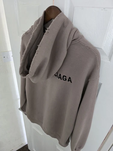 Felpa con cappuccio in cotone ricamato con logo Balenciaga