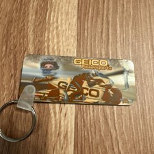 Rare Karen Stoffer GEICO Powersports NHRA Motorcycle Racing Keychain Vintage