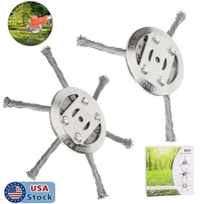 Steel Wire Wheel Brush Grass Cutter Weed Eater Trimmer Head Garden Cleaning NDY