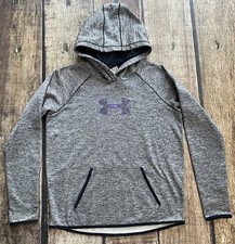 UNDER ARMOUR STORM 1 PULLOVER HOODIE GRAY PURPLE WOMENS MEDIUM EXCELLENT
