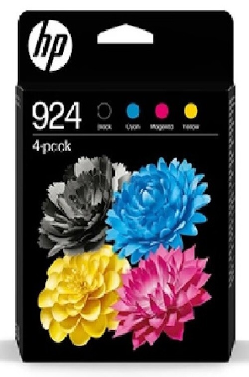 Cartouches d'encre HP 924 quadricolore pour imprimantes jet d'encre