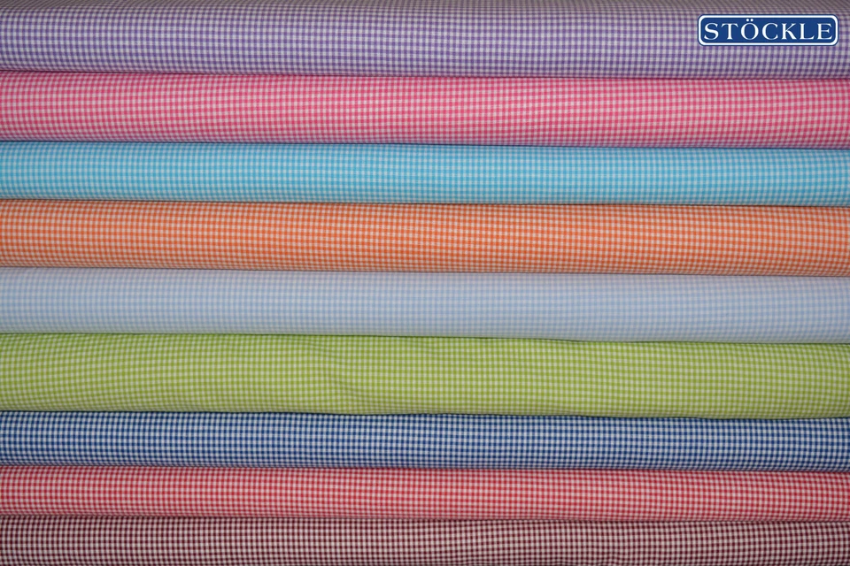 Baumwollstoff Vichy Karo 2-3 mm kariert gewebt Meterware Patchwork mtr. € 10,80