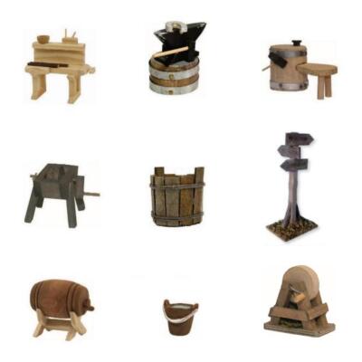 Wichtelmöbel Garten 2,7-10cm Berufe Werkbank Holz Möbel rustikal Wichtel Stf